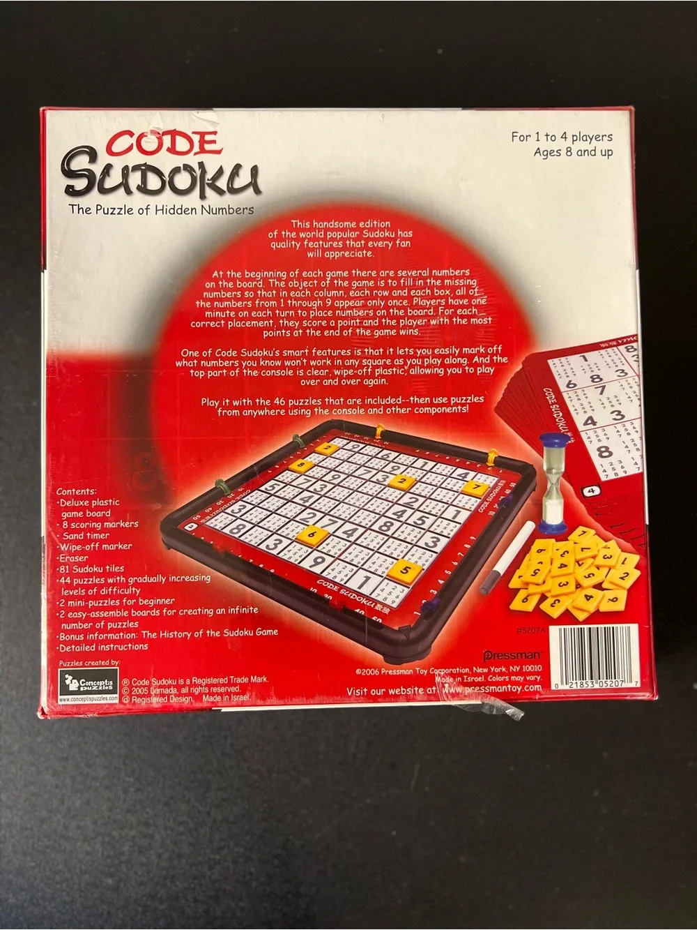 Pressman: Code Sudoku - Puzzle Of Hidden Numbers, 8 and Up, 1-4 Players 2006 New